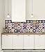 Tile Stickers 24 PC Set Authentic Traditional Talavera Tiles Stickersl Bathroom & Kitchen Tile Decals Easy to Apply Just Peel & Stick Home Decor 6x6 Inch (Kitchen Tile Stickers M)
