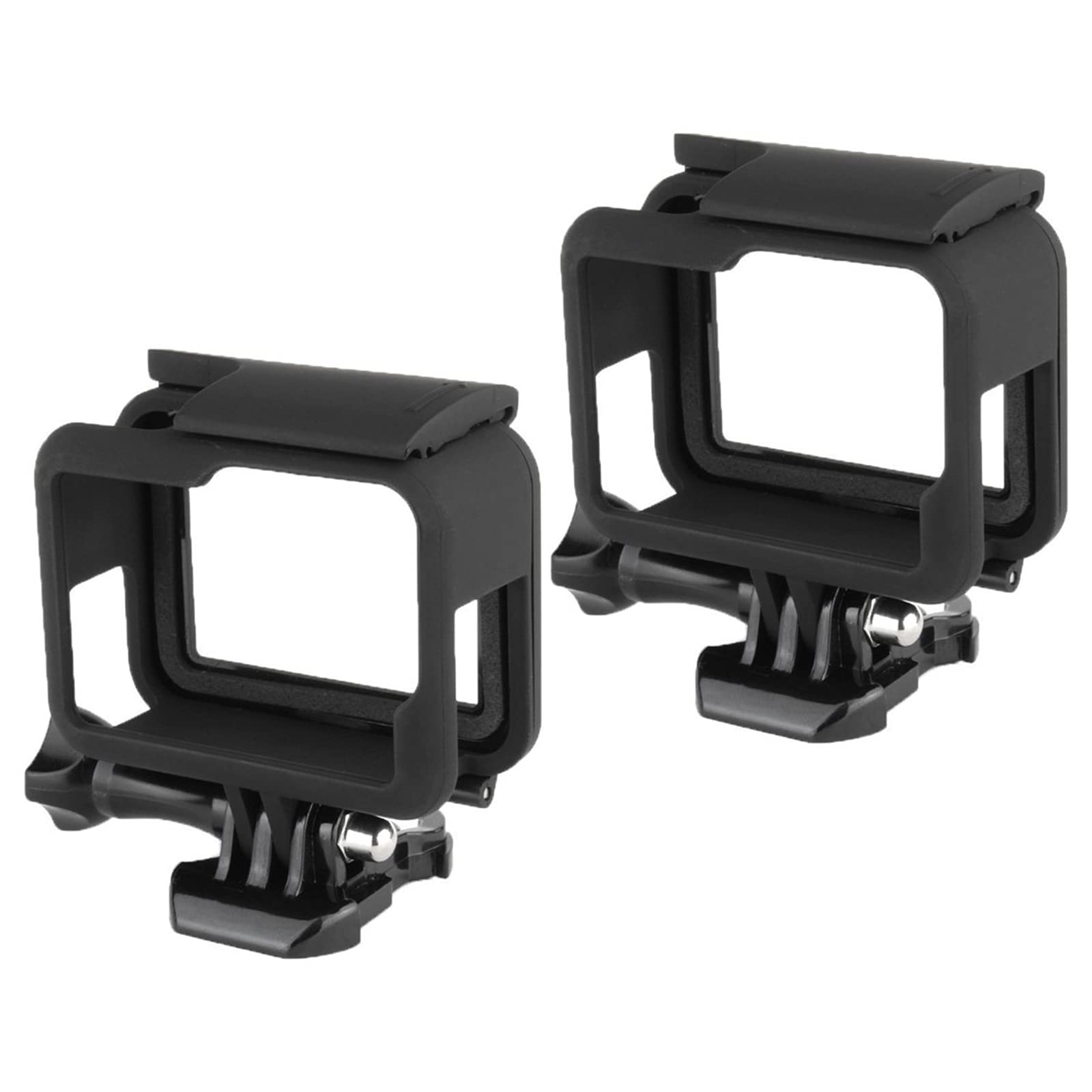 No 2 x Protective Casing Frame for GoPro Hero7/6/5 Case, GoPro5 Fixed Frame, Action Camera Frame, GopRo Hero 7 Black, GopRo Accessory with Quick Mounting Bracket