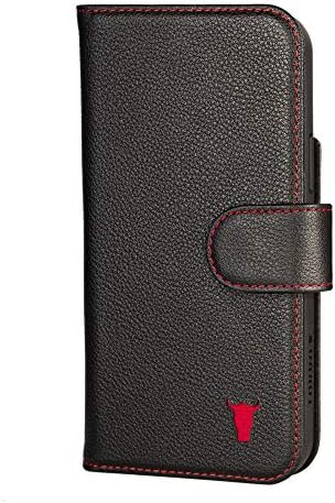 TORRO Pockets Cell Telephone Case Suitable with Apple iPhone 12 Professional Max – High quality, Real Leather-based Cowl with Vertical Card and Money Slots [Stand Function] [Durable Frame] (Black)