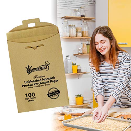 KITCHENATICS Cooling Racks and Pan/Rack Sets (Half Sheet Pan & Rack Set W/Parchment Paper)
