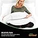 Zen Bamboo Full Body Pregnancy Pillow - Maternity & Nursing Support Cushion & Body Pillow with Ultra-Soft, Washable Rayon from Bamboo Blend Cover