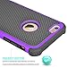 Tekcoo iPhone 6S Case, iPhone 6 Sturdy Case,[Tmajor] for iPhone 6 / 6S (4.7 INCH) Case Shock Absorbing Impact Defender Slim Cover Shell w/Plastic Outer & Rubber Silicone Inner [Purple/Black]