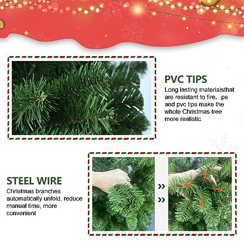 5ft Christmas Tree,Maylaviu Artificial Christmas Tree with Automatic