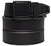 SlideBelts Ratchet Belt with Square Buckle - Custom Fit (Black Leather with Square Matte Black Buckle (Vegan), One Size)