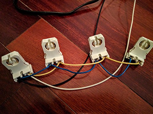 T8 LED Fluorescent Tube Lamp Holder Tombstone , Non-shunted Turn-type G13 Base , Medium Bi-Pin Socket , for LED Fluorescent Tube Replacements Turn-Type Lampholder Pack of 20