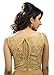 Bollywood Blouses Women's Designer Fine Zari Floral Pattern Net Saree Blouse Gold