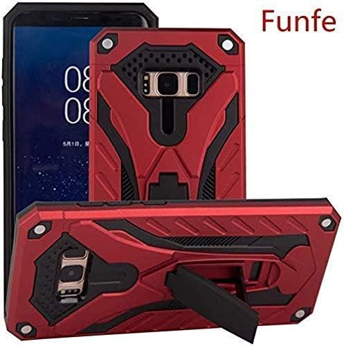 Galaxy S8 Case,Funfe Heavy Duty Built-in Kickstand Protective Cases for Samsung Galaxy S8 Dual Layers Armor Shock Absorption Impact Resistant Rugged Stand Back Cover(Red)