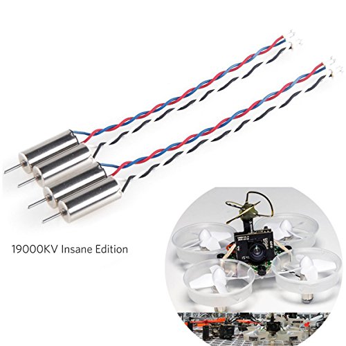 Crazepony 4pcs 6x15mm Motor (Speed: Insane) 19000KV for Blade Inductrix Tiny Whoop Micro JST 1.25 Plug with Rubber Rings