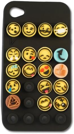 Emoji Icons iPhone 4/4S Black Cell Phone Case