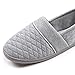ChicNChic Women Comfort Cotton Soft Sole Indoor Slippers Anti-Slip House Shoes Grey 9 B(M) US
