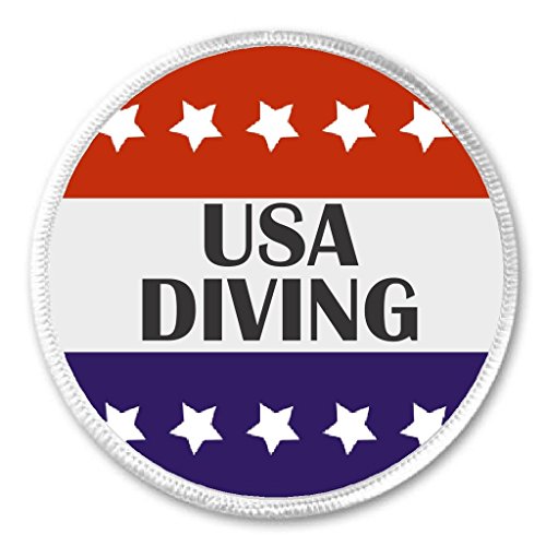 USA Diving Red White Blue Stars 3" Sew On Patch