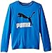 PUMA Little Boys' No 1 Long Sleeve Logo Tee, Sky Blue, 5
