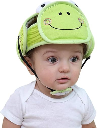 Poiude Doux Casque De Securite Pour Bebe Enfant Ajustable Respirant Anti Choc Casque De Protection Pour 6 Mois A 6 Ans Vert Taille Unique Amazon Fr Vetements Et Accessoires