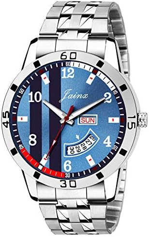Jainx Blue Dial Day and Date Analog Watch for Men & Boys - JM331