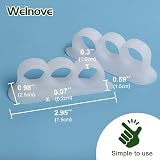Welnove Hammer Toe Crests Straightener 4 Pcs Gel Toe Pads White 3 Loops view 2