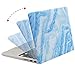 MOSISO Plastic Pattern Hard Case Only Compatible MacBook Pro (W/O USB-C) Retina 13 Inch (A1502/A1425)(W/O CD-ROM) Release 2015/2014/2013/end 2012 & Keyboard Cover & Screen Protector, White Blue Marble