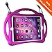 TopEsct Kids Case for iPad 6th/5th Generation, Silicone Shockproof Case for New iPad 2017/2018 9.7 inch with Tempered Glass Screen Protector and Strap, Cover for iPad Air & Air 2