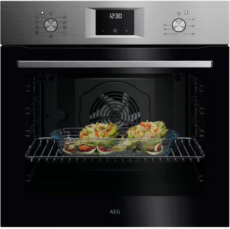 Horno Multifunción OU5AB20SM, 72 L, Limpieza Aqua Clean, 9 Programas, Función Grill, SurroundCook, Pantalla LED, Cocción Multinivel, Inox Antihuellas