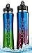 Stainless Steel Water Bottle By Dringir: Set Of 2 Double Wall Vacuum Insulated Bottles For Hot & Cold Drinks – Reusable BPA Free Sports Bottle With Leak Proof Lid – 2 Sizes & Uniquely Beautiful Colors