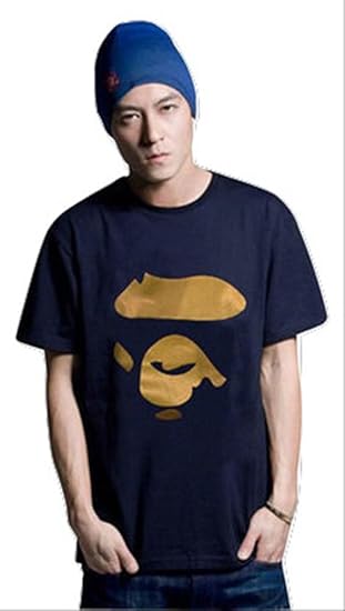 Amazon ゴリラ柄tシャツ 半袖 レディース メンズ ユニセックス おそろいコーデ Ape ストリート 原宿 メンズxl ネイビー 並行輸入品 Tシャツ カットソー 通販