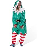 Santa's Elf Kigurumi Unisex Animal Cosplay Adult Onesie Costume