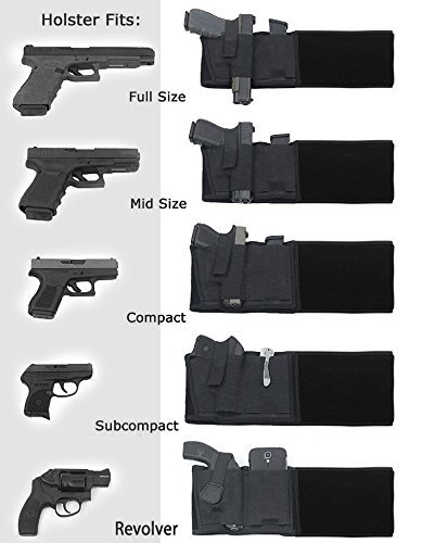Concealed Carry Belly Band, Neoprene Gun Holster Fits Under Shirt and Clothing (5\