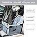 WOPET Durable Pet Booster Seat,Dog Protector Car Seat with Adjustable Safety Straps and Zipper Storage Pocket-Suitable for Small and Medium Pets up to 20 lbs(Grey)