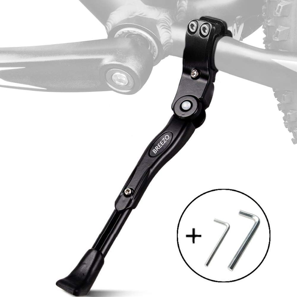 BREEZO Bicycle Kickstand Adjustable Bike Kickstand Aluminium Alloy Side