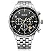 BUREI Men's Multifunction Chronograph Wrist Watch Stainless Steel Bracelet Sapphire Father's Day Gifts (Black-Gold)