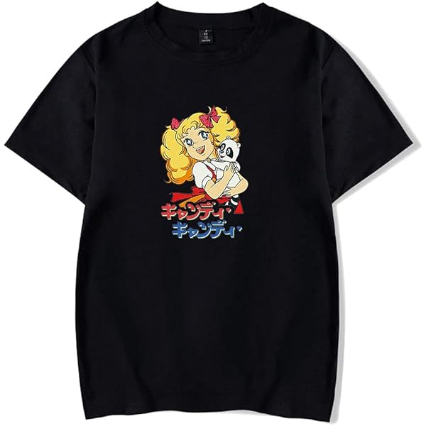 【U LAN】(UNISEX) Candy Check Box Shirt WJHYWDH Candy Candy New Anime T-Shirt Merch Casual Short