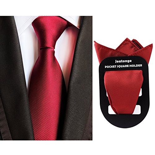 Lot 6 Pcs Mens Ties and 6 Free Matching Pocket Squares, Men's Classic Tie Necktie Woven Jacquard Neck Ties Gift box packing (6+6 style 01)
