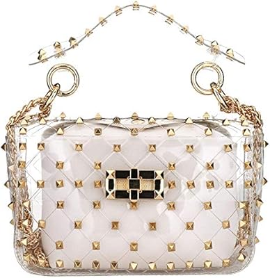 clear chain tote bag