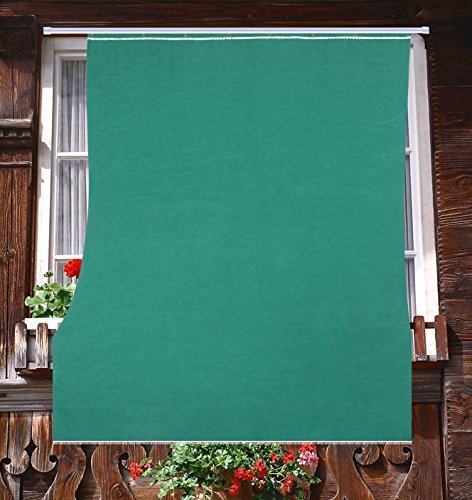 Tata Home Tenda da Sole con Kit Ganci e Anelli in Tessuto a Righe Resistente da Esterno o Balcone Misura cm 200x295 Dis.1 Verde