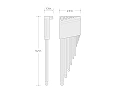 TEKTON Short Arm Ball End Hex L-Key Set with