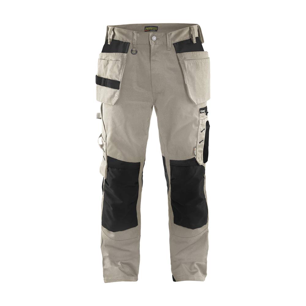 Blaklader 155518602799D92 Workman Trousers, Stone Grey/Black, D92