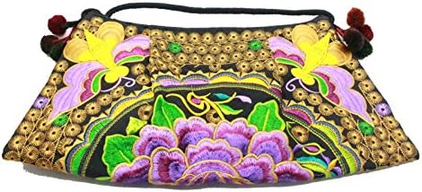 Mootumbon Hill Tribe Handmade Crossbody Bag Hmong Bag Embroidered Thai Handbag (Style 12)