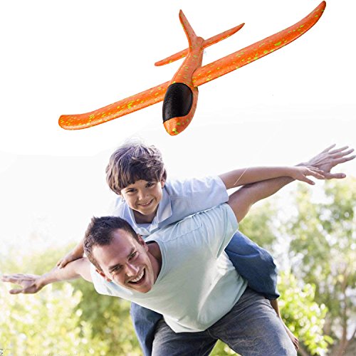 LOFEE Throwing Foam Airplane Toys for Boys,Glider Plane for Kids, Birthday Gift Flying Gliders, Foam Airplane for Boys & Girls