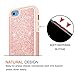 LeYi for iPhone 5C Case with Tempered Glass Screen Protector [2 Pack], Glitter Bling Cute Girls Women Dual Layer Heavy Duty Protective Phone Case for iPhone 5C Rose Gold