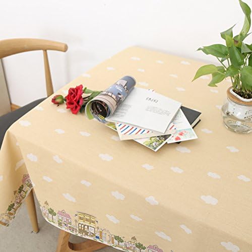 Pastoral Small Fresh Home With Linen Cloth,Simple And Modern Simple Color Rectangular Coffee Mat,Tablecloth-D 135x240cm(53x94inch)