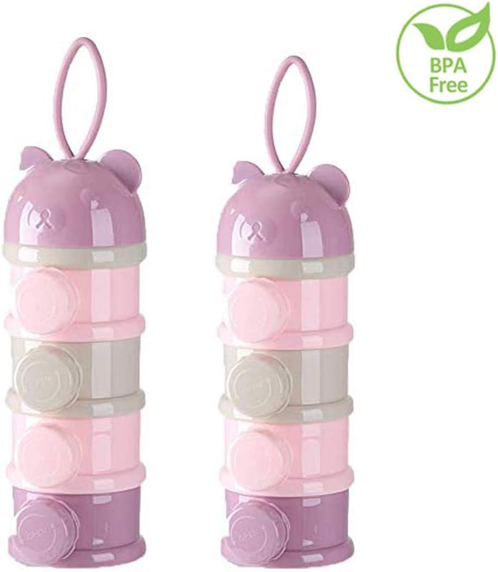 Milk Powder Dispenser 4Layer Portable Snack Storage Container for