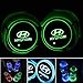 Hcar LED Car Cup Holder Lights for Hyundai 7 Colors Changing USB Charging Mat Luminescent Cup Pad Interior Atmosphere Lamp 2Pcs