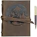 Leather Bound Journal for Men and Women, Handmade Gift Set with Mountain Embossed Journal and Stylish Pen, Vintage and Classic, Notebook, Sketchbook, Planner and Diary (300 Pages) (8x6
