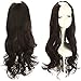 SARLA Clip in Half Wig Dark Brown Synthetic U part Long Loose Wave Thick Full Head Hair Extensions Hairpiece Hair Piece For Women None Lace Front Wigs Japan Kanekalon High Tempareture Fiber 30