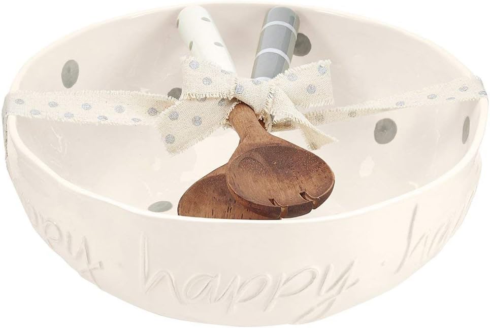 Mud Pie Happy Serving Bowl Set