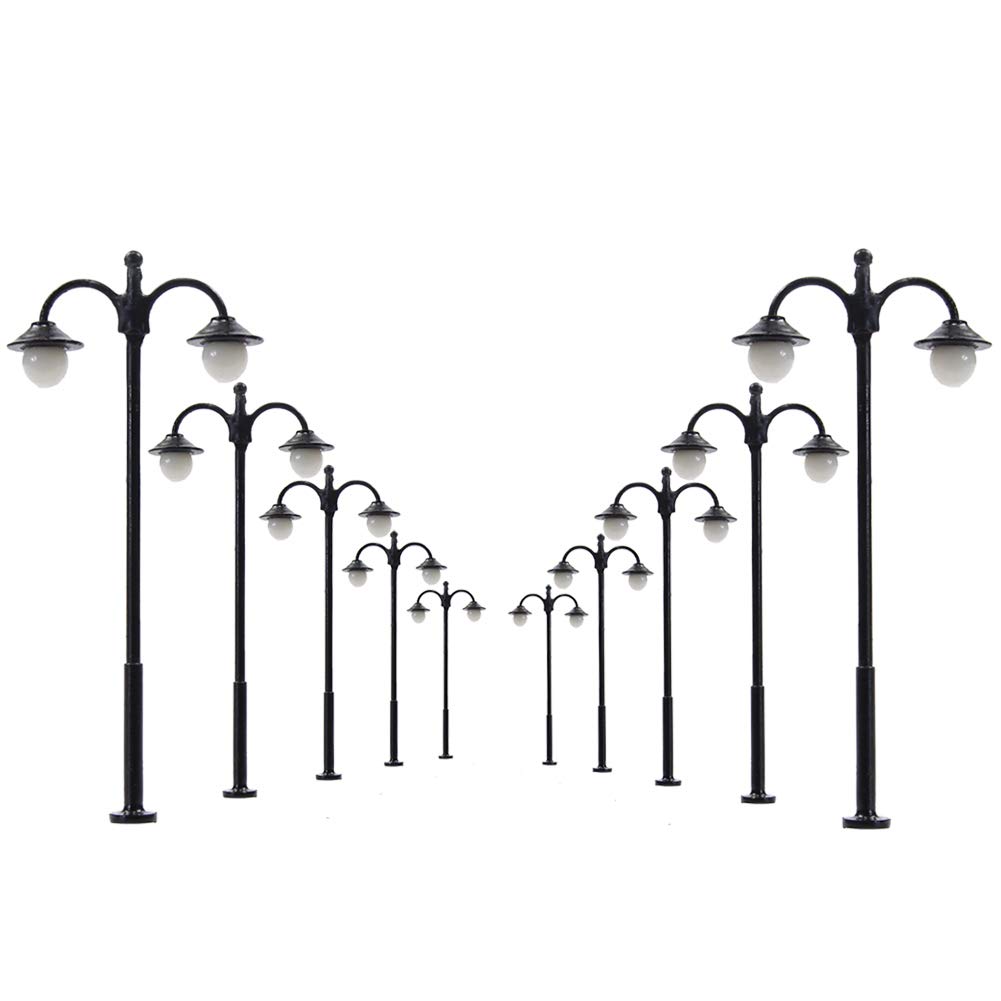LYM16 10pcs Model Railway Led Lamppost Lamps Street Lights HO Scale 6cm 12V New model outdoor lamp yard light leds