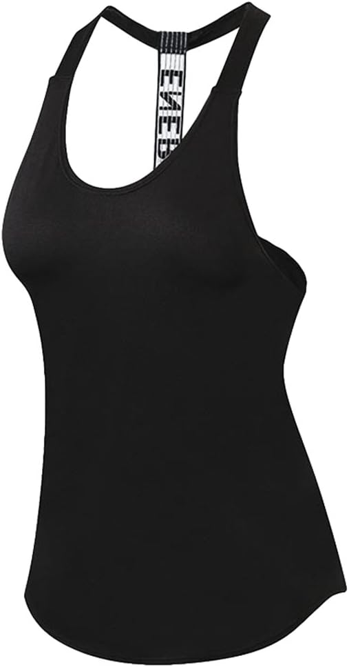 Womens Open-Back Camisole Tops Sleeveless Gym Sports Cami Vest Tank Top