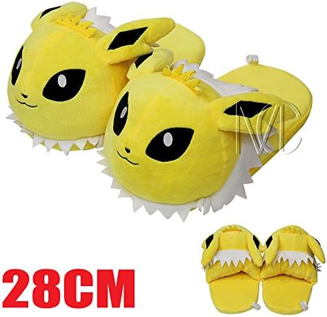 Pokemon Jolteon Stuffed Plush Slipper Home Decoration Adult Shoes