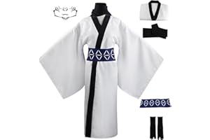 FAZA Sukuna Cosplay Anime Jujutsu Kaisem Men Ryomen Sukuna Kimono Japanese White Yukata With Tattoo Sticker