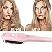 Enhanced Hair Straightener Heat Brush by MiroPure, 2-in-1 Ceramic Ionic Straightening Brush, Hot Comb with Anti-Scald Feature, Auto Temperature Lock & Auto-Off Function (Pink)thumb 1