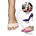 Toe Socks for Women No Show,Ball of Foot Cushons with Toe Sleeve Relief Pain Blister for Boots High Heel Sneaker Sandals (2 Pair Beige)